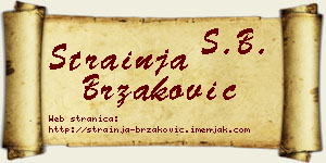 Strainja Brzaković vizit kartica
